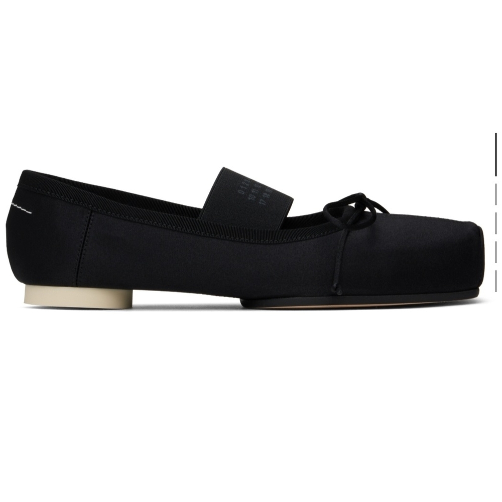 MM6 Maison Martin Margiela Black Ballet Flats